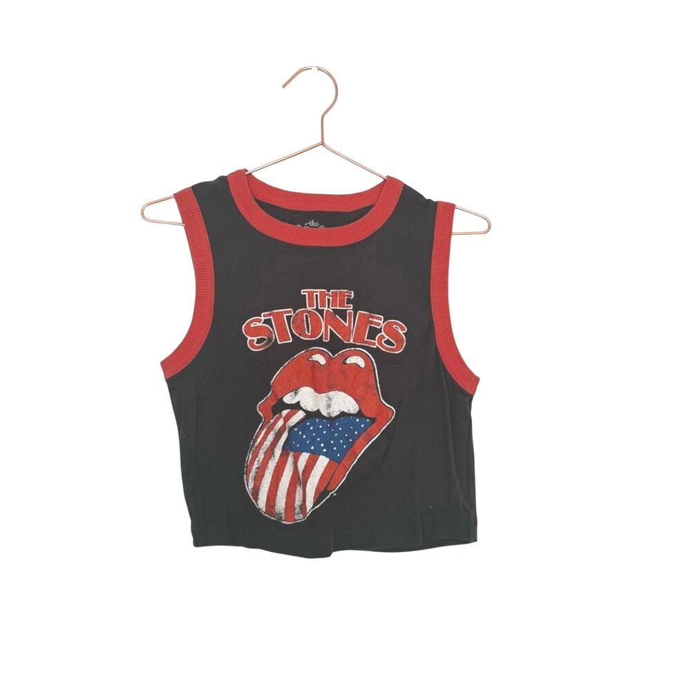 The Rolling Stones crop Tank Top - Black and Red